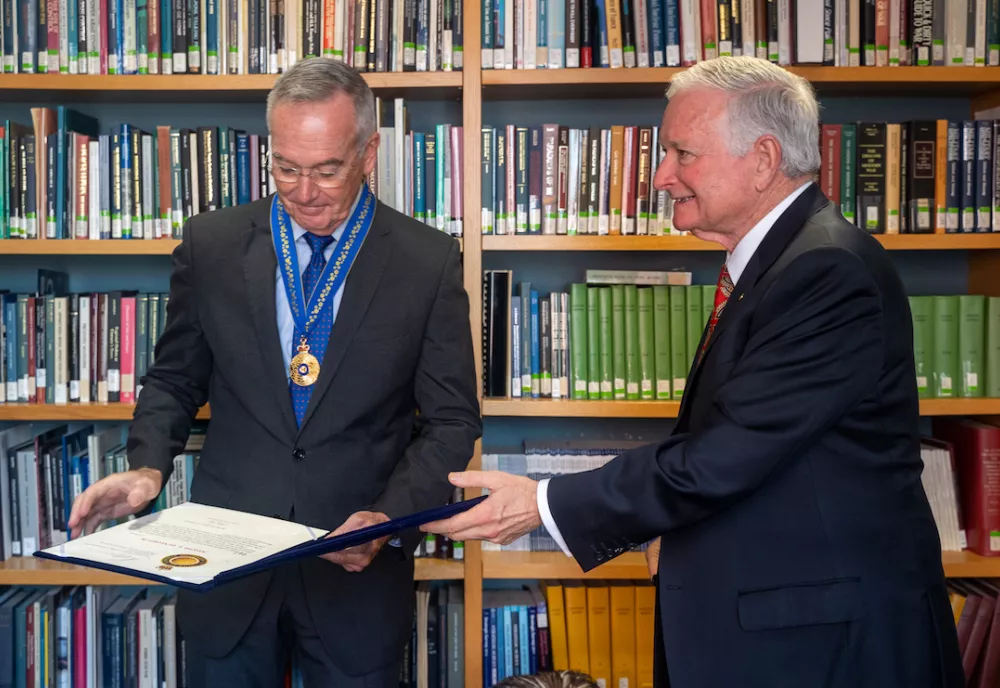 Joseph Dunford getting the Order of Australia medal.