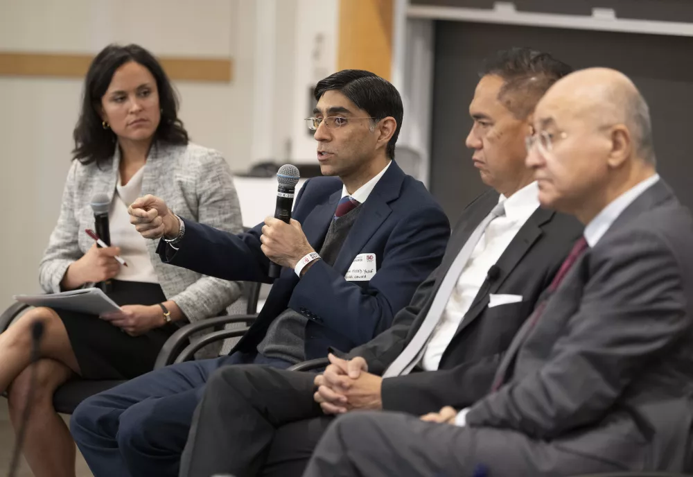 Natalie Colbert, Moeed Yusuf, Gita Wirjawan, and Barham Salih