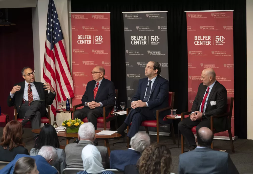 Middle East Initiative Faculty Director Tarek Masoud leads Panel on Middle East Tensions