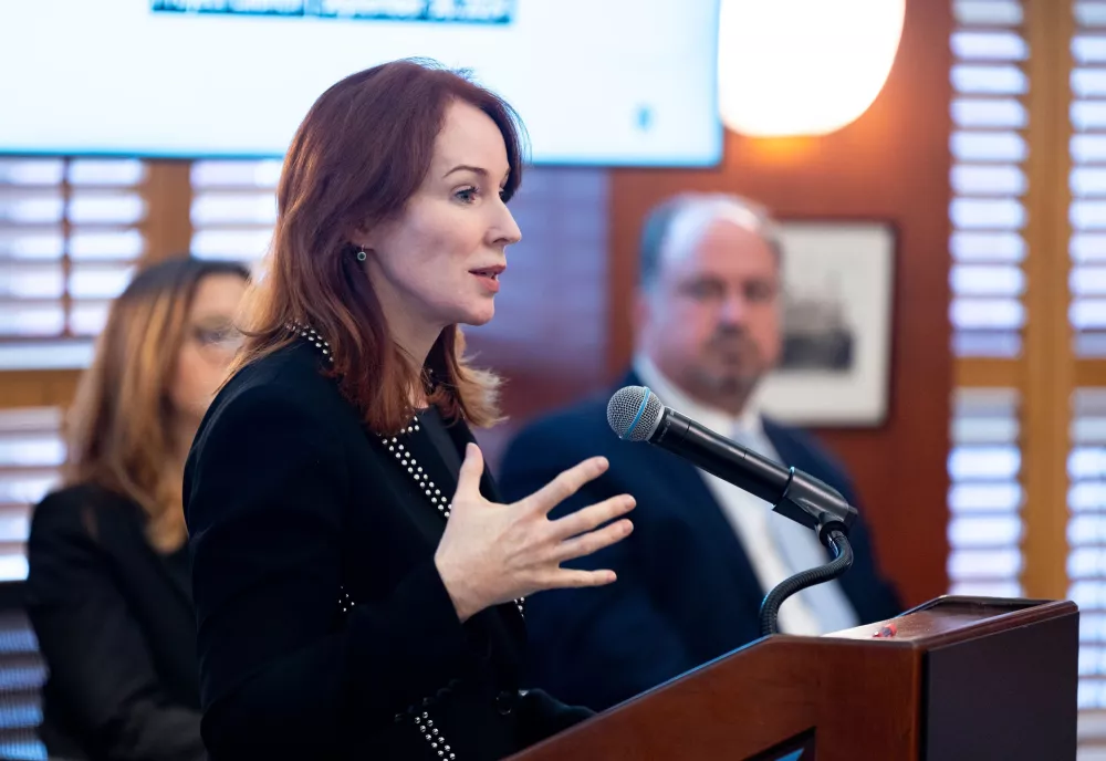 Meghan O'Sullivan opening the Middle Powers Launch Event