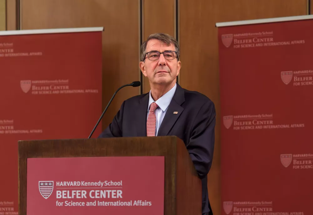 Ash Carter at Podium
