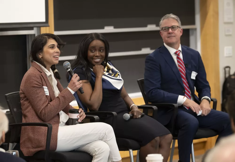 Aditi Kumar at a panel with Ezinne Uzo-Okoro, Eric Rosenbach