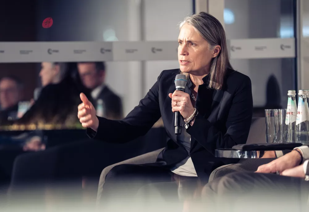 Fiona Hill speaks at Adversarial Alignment panel at MSC 2025