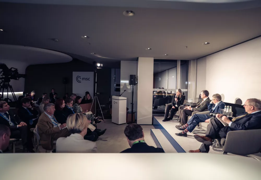 Panel and room shot of Adversarial Alignment at MSC 2025