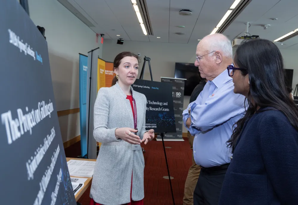 Rachel Mural speaks during Demo Day April 17
