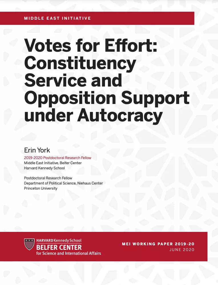Votes for Effort: Constituency Service and Opposition Support under Autocracy