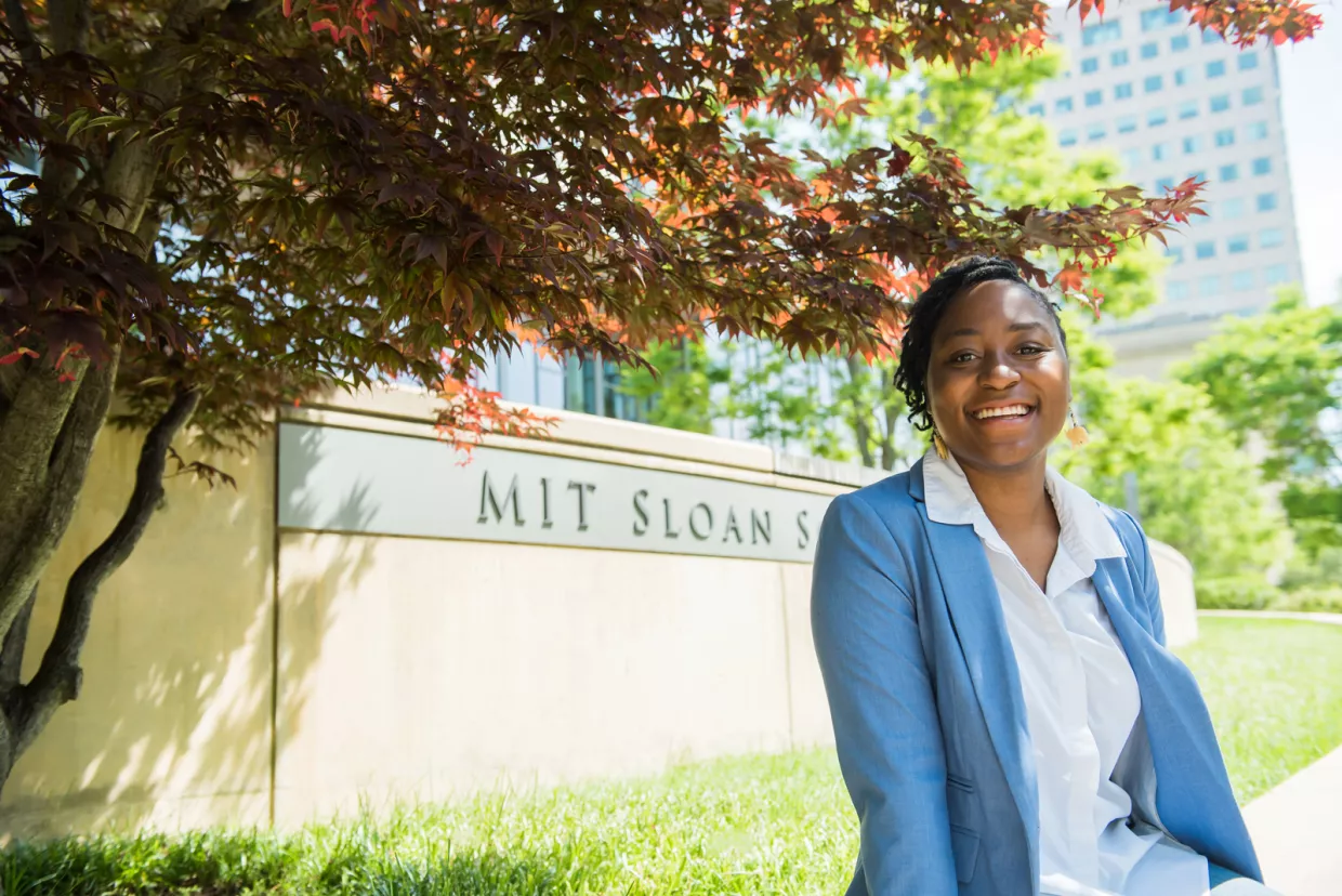 Nagela Nukuna portrait outside MIT - SARAH BASTILLE PHOTOGRAPHY