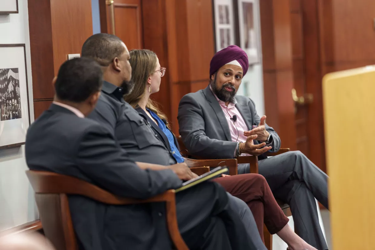 Romi Bhatia on stage during Roy Award panel discussion