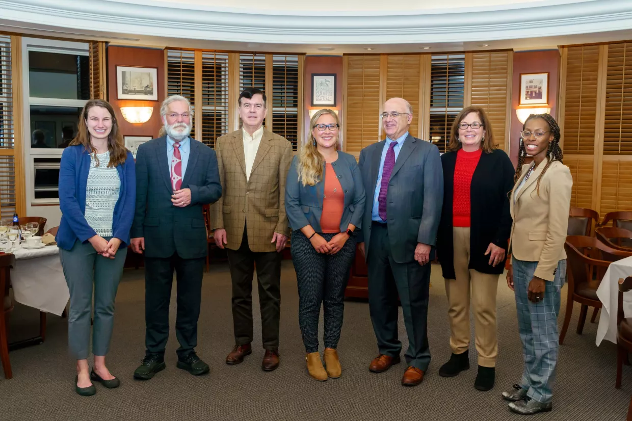 The 2020 Roy Award winners Clean Water for Carolina Kids with ENRP Director Henry Lee and members of the Roy family