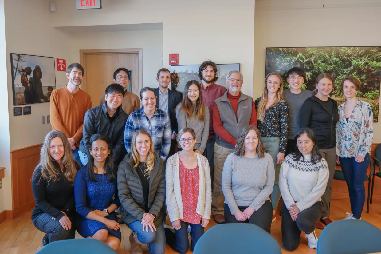 Students pose for a group photo at Woodwell Climate Research Center