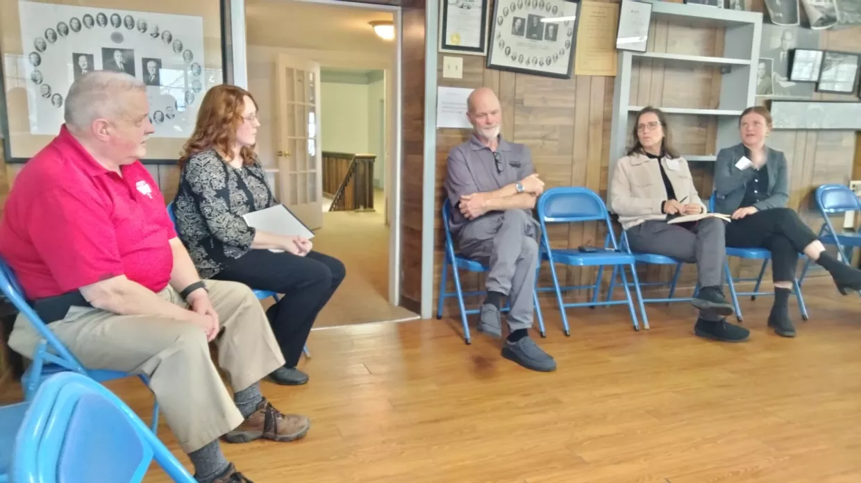 The study group participants visited the United Mine Workers of America Career Center to speak with coal miners and career center administrators about the training for the transition.