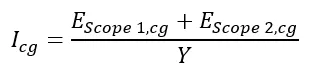 Equation for sectoral emissions intensity value