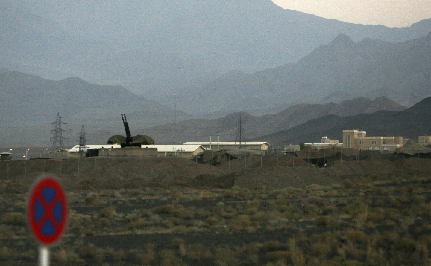 FILE - In this Sept. 2007 file picture an anti-aircraft gun position is seen at Iran's nuclear enrichment facility in Natanz, Iran. Iran has put finishing touches for the installation of thousands of new-generation machines at a cavernous underground bunker that would allow it speed up production of material that can be used to arm nuclear warheads, diplomats tell The Associated Press, Saturday, Feb. 18, 2012. While saying that the electrical circuitry, piping and supporting equipment for the new centrifuge