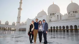 Students at Skeikh Zayed Grand Mosque