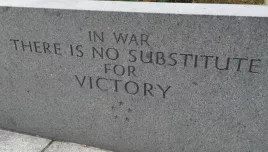 Image from memorial statue of U.S. Gen. Douglas MacArthur, U.S. Military Academy, West Point, N.Y.