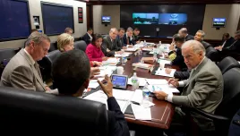 President Barack H. Obama chairs a National Security Council meeting.