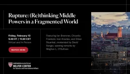 Rupture: (Re)thinking Middle Powers in a Fragmented World 