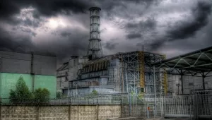An image of the remains of Chernobyl Nuclear Power Plant