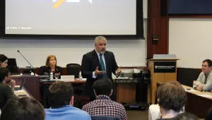 Former Colombian President Iván Duque spoke at the Harvard Kennedy School