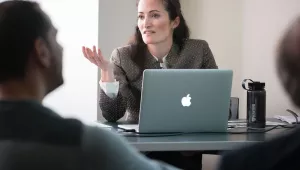 Anina Schwarzenbach (ISP) speaks during her seminar.