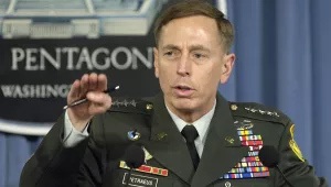 U.S. Army Gen. David H. Petraeus briefs reporters at the Pentagon April 26, 2007