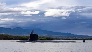  the Virginia-class fast-attack submarine USS Missouri (SSN 780) departs Joint Base Pearl Harbor-Hickam for a scheduled deployment in the 7th Fleet area of responsibility