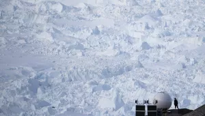 Helheim glacier in Greenland