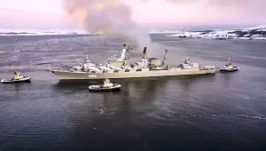 Russian navy missile cruiser Marshal Ustinov