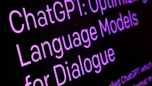 Text from the ChatGPT page of the OpenAI website is shown in this photo, in New York, Feb. 2, 2023. 