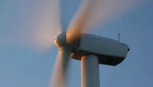 A windmill does its work in Stetson Mountain, Maine, July 19, 2009.