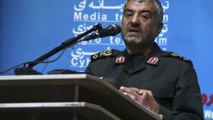 The head of Iran's paramilitary Revolutionary Guard, Gen. Mohammad Ali Jafari, speaks in a conference called "A World Without Terror," in Tehran, Iran on Oct. 31, 2017. Jafari said that the country's supreme leader has limited the range of ballistic missiles it makes (AP Photo/Vahid Salemi).