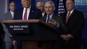 Director of the National Institute of Allergy and Infectious Diseases Dr. Anthony Fauci speaks during a coronavirus task force briefing at the White House, Friday, March 20, 2020, in Washington.