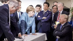 Angela Merkel and Donald Trump the G7 Leaders Summit