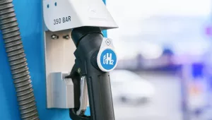 A consumer hydrogen fuel pump in Germany