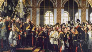 Painting of the crowning of Wilhelm I to emperor of Germany, in Versailles