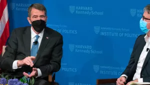 Ash Carter and Eric Rosenbach in the JFK Jr. Forum