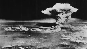 The atomic cloud over Hiroshima, taken from the Enola Gay on August 6, 1945 (U.S. government/Wikimedia).