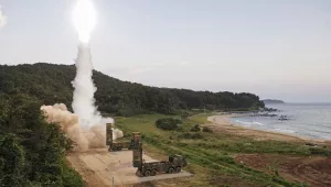 In this Monday, Sept. 4, 2017 file photo provided by South Korea Defense Ministry, South Korea's Hyunmoo II ballistic missile is fired during an exercise at an undisclosed location in South Korea. South Korean warships have conducted live-fire exercises at sea. The drills Tuesday, Sept. 5, mark the second-straight day of military swagger from a nation still rattled by the North's biggest-ever nuclear test.
