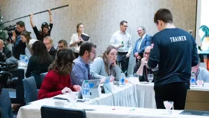 The Defending Digital Democracy Project (D3P) holds a Battle Staff Bootcamp for elections officials in Springfield, Virginia, December 16, 2019.