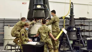 Airmen conduct a snap exercise at Minot Air Force Base, July 30, 2020.