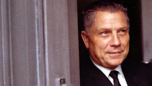 Teamsters Union leader Jimmy Hoffa is pictured in Chatanooga, Tennessee on August 21, 1969.