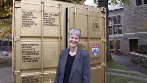 Diane Moore, director of the Religious Literacy Project at Harvard Divinity School, traveled to Iraq where she heard from Syrian refugees frustrated that so many people know so little about them. (Kirk Carapezza/WGBH)