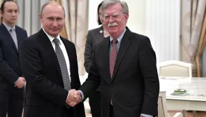 U.S. National Security Advisor John Bolton meets with Russian President Vladimir Putin in Moscow following President Trump's announcement of U.S. plans to withdraw from the INF Treaty. October 23, 2018.