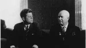 U.S. President John F. Kennedy, seen here meeting with Soviet Premier Nikita Khrushchev in 1961