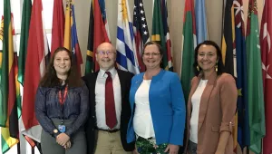 Francesca Giovannini, Steven E. Miller, and Marina Lorenzini briefed Amb. Laura S.H. Holgate (also former Belfer Center fellow) on current research and policy initiatives focused on emergency preparedness, nuclear security, and emerging technologies.