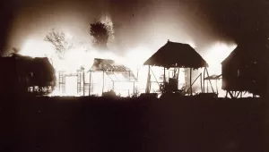 Burning of a district of Manila, Philippine-American War, 1899.