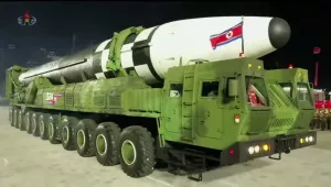 A North Korean ICBM with Nuclear Warhead