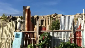 A destroyed church in Samar, Philippines, in the months following Typhoon Yolanda/Haiyan.