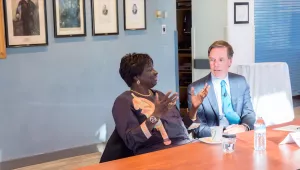 Former Prime Minister of Senegal Aminata Touré and Ambassador Nicholas Burns