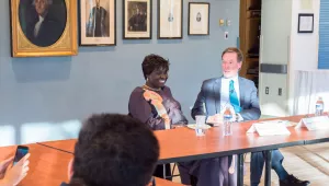 Former Prime Minister of Senegal Aminata Touré and Ambassador Nicholas Burns